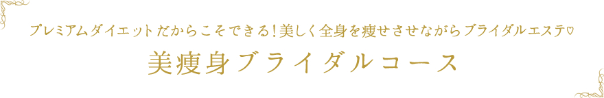 美痩身ブライダルコース