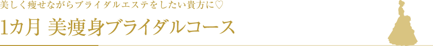 1カ月 美痩身ブライダルコース
