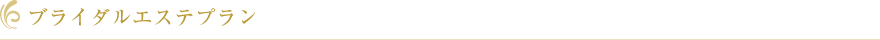 ブライダルエステプラン